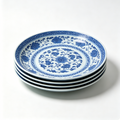 Porterurielie Lot de 6 Assiettes Plates en Porcelaine 26 cm, Assiettes à Dîner Bleu et Blanc au Style Chinois Élégant, Compatibles Micro-Ondes, Four et Lave-Vaisselle